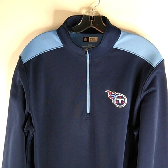 NFL- Quarter Zip Long Sleeve Titans Team Apparel- Size Large - Picture 2 of 5